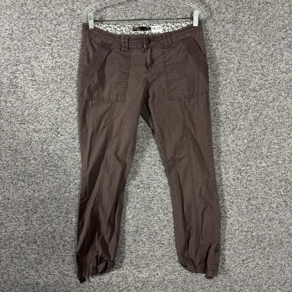 Prana Women's Size 4 Brown Organic Cotton Skinny Cropped Pants